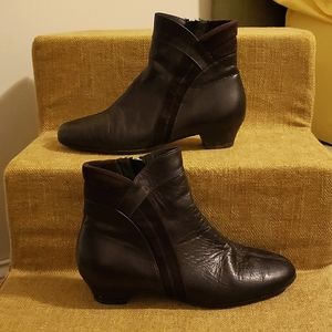 Genuine Beautifeel Brown Leather/Suede Aspen Booties